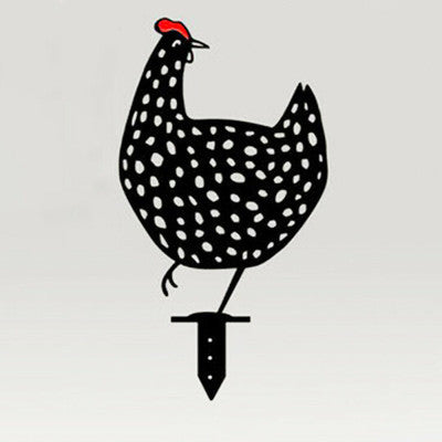 Metal Chicken Garden Stakes Decor – Outdoor Yard Art | Farmhouse Lawn Decoration