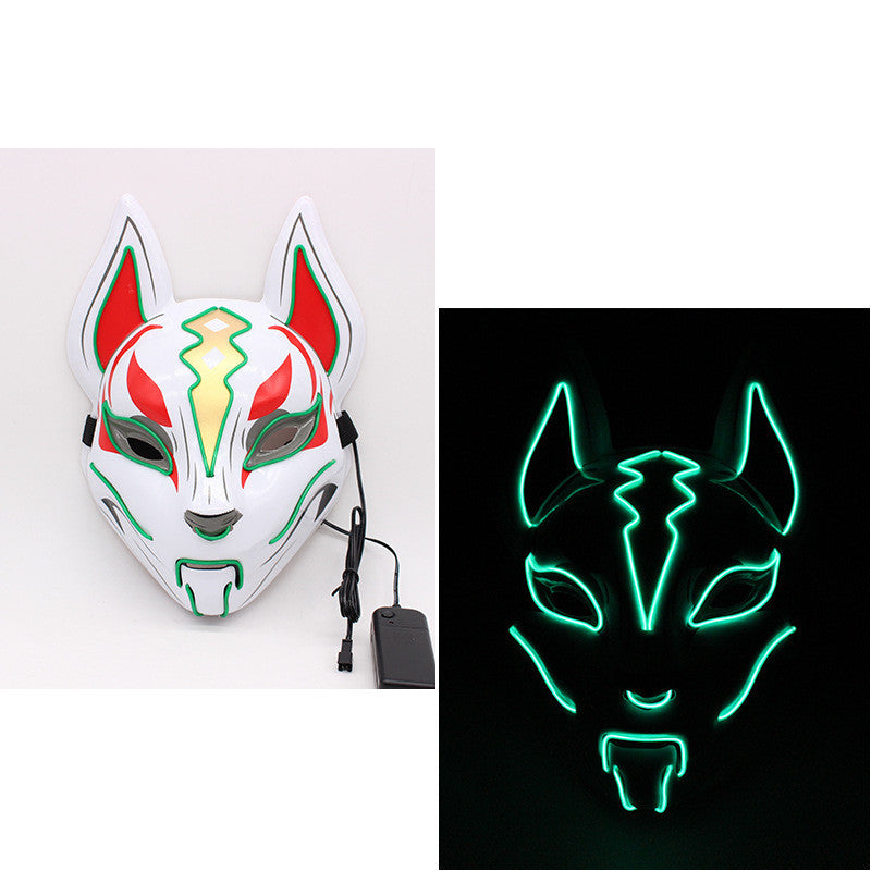 Glowing Cosplay Mask LED – Cat Face Anime Mask, Halloween Party & Bar Costume
