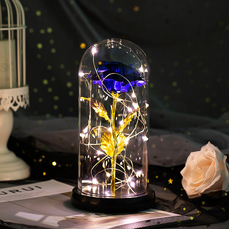 Enchanted Forever Rose LED Glass Dome – Christmas Romantic Holiday Decoration Gift