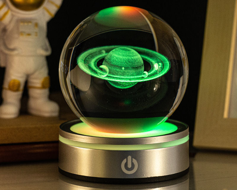 Colorful LED Crystal Ball Night Light – 3D Illusion Table Lamp Home Decor
