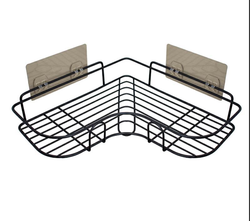 Easy Install Corner Shelf Rack – No-Drill Bathroom & Kitchen Wall Storage Organizer
