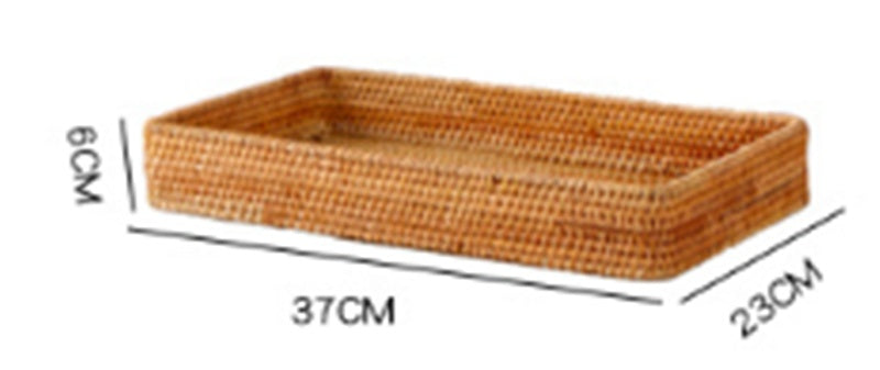 Decorative Woven Storage Basket – Handmade Rattan Organizer for Boho Home Styling