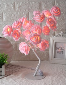 Romantic LED Rose Tree Light – Aesthetic Bedside Table Lamp for Cozy Bedroom Decor