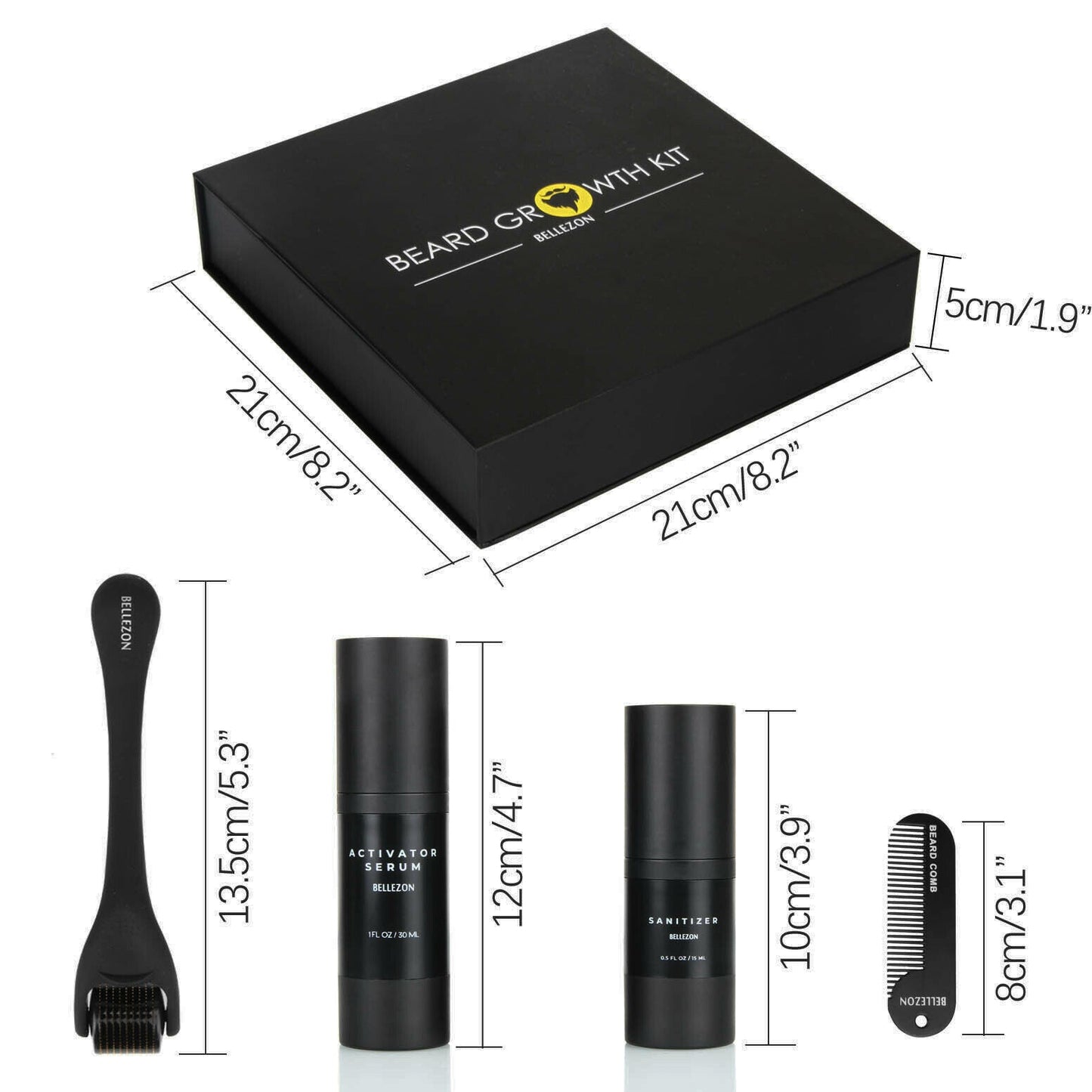 Beard Growth Oil Set – Fuller, Thicker Beard Serum for Patchy Beard Repair