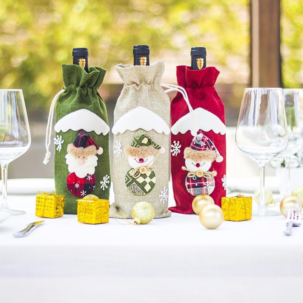 Christmas Wine Bottle Covers for Holiday Cheer