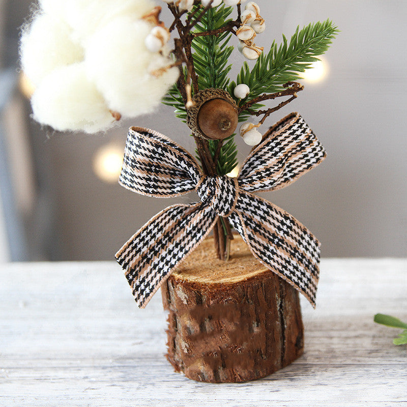 Christmas Wrought Iron Tree Ornaments Holiday Hanging Decorations Small Xmas Tree Decor Set