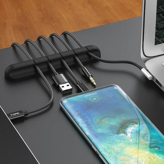 Multipurpose Cable Organizer – USB & Headphone Cord Winder for Desk