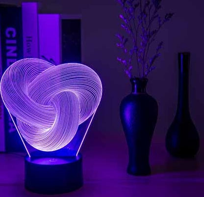 Mood Light 3D LED Night Lamp – Acrylic Touch Lamp, Ideal Gift for Baby & Bedroom