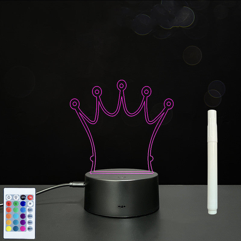 Glow Writing 3D Acrylic Board – LED Message Night Light for Notes, Reminders & Home Decor