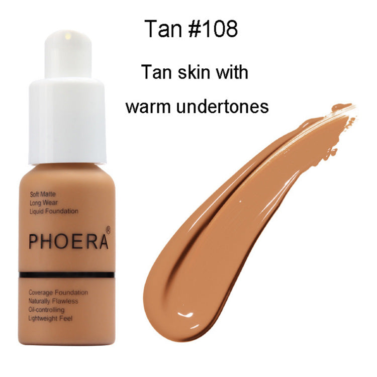 Natural Matte Full Coverage Foundation – Oil Control Concealer Cream for Smooth Skin