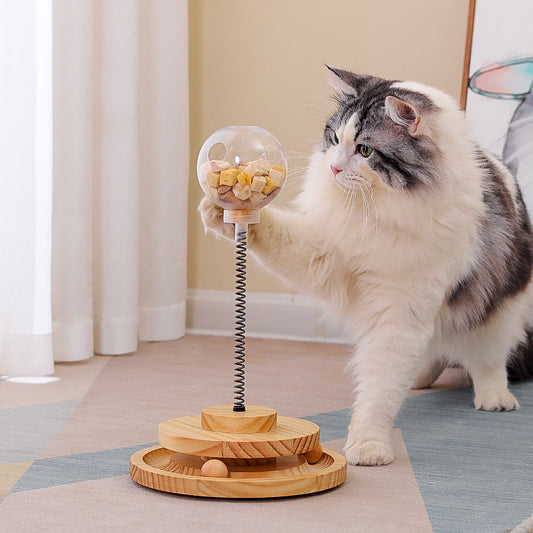 Pet Treat Dispenser Toy Cat – Interactive Slow Feeder Catnip Puzzle Game