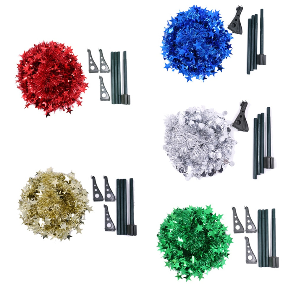 Pop Up Christmas Tree Collapsible Tinsel Tree with Stand – Space Saving Holiday Decor