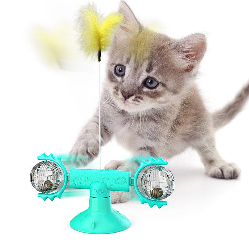 Interactive Cat Scratching Windmill – Teeth Cleaning & Play Pet Toy