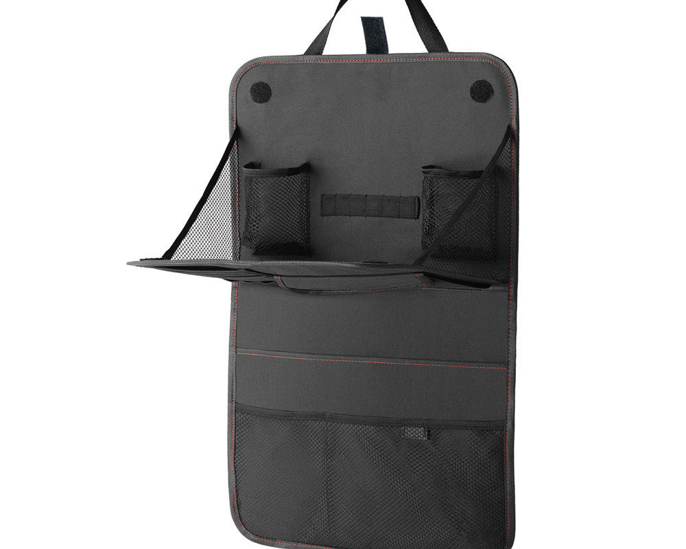Car Backseat Tray Organizer – Foldable Table & Storage Bag for Travel