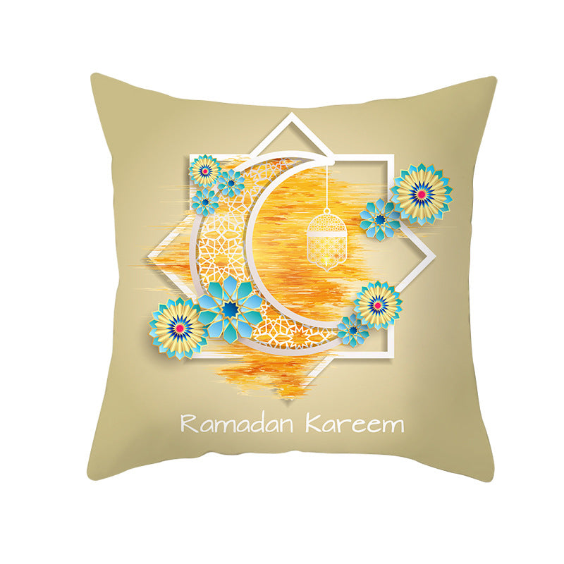 Muslim Ramadan Pillow Cover – Eid Mubarak Cushion Case