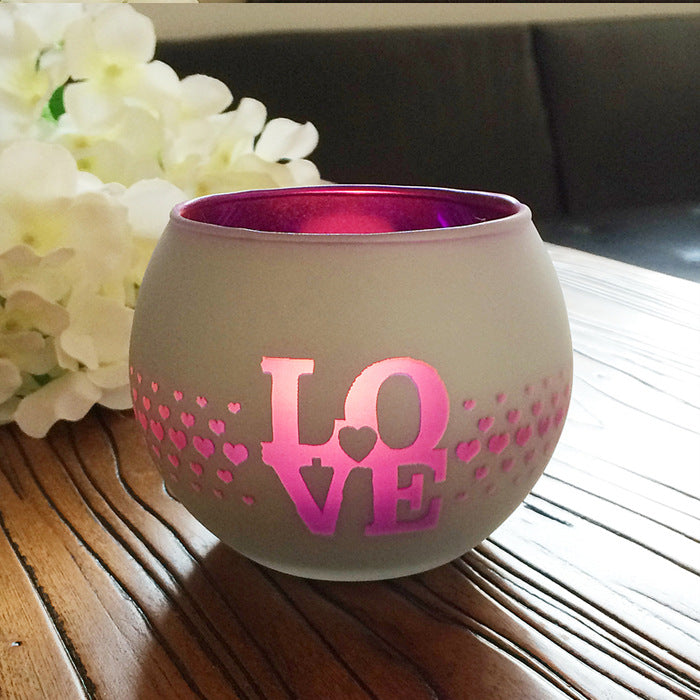 Colorful Mosaic Glass Candle Holder – Elegant Romantic Lighting for Home & Events