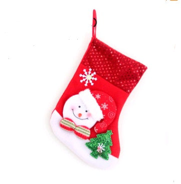 Santa Christmas Socks Hanging Bag – Festive Tree Ornament Gift Storage