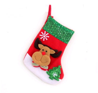 Santa Christmas Socks Hanging Bag – Festive Tree Ornament Gift Storage
