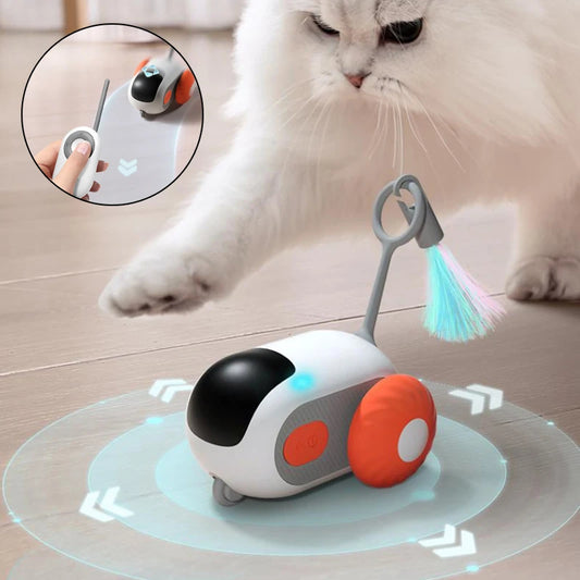 Interactive Cat Car Toy USB Rechargeable | Smart Remote Control Chasing Pet Toy