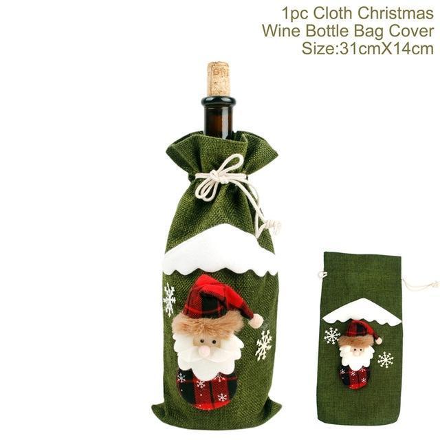Christmas Wine Bottle Covers for Holiday Cheer