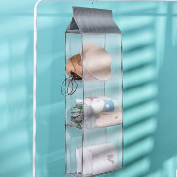 Modern 360° Multi-Layer Storage Rack – Foldable Hanging Organizer for Bathroom Kitchen & Small Spaces