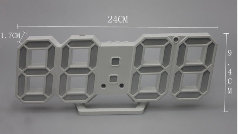 Modern 3D LED Digital Wall Clock – Minimalist Home & Office Decor