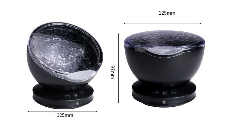Ocean Wave Projector Night Light – Aurora LED Galaxy Lamp with Bluetooth Speaker & Remote