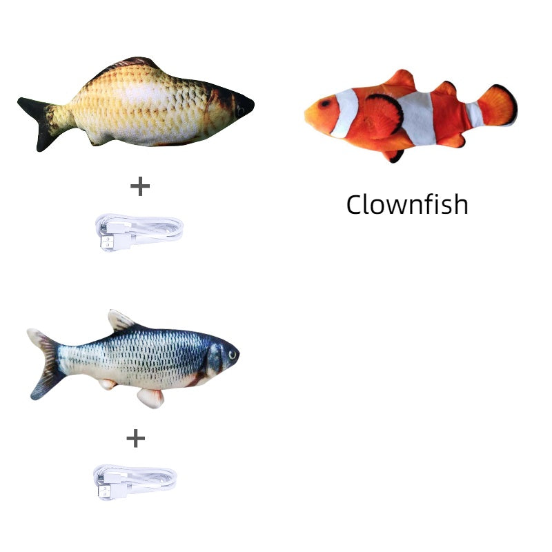 Indoor Cat Electric Fish Toy – Interactive Moving Simulation Toy for Exercise & Play