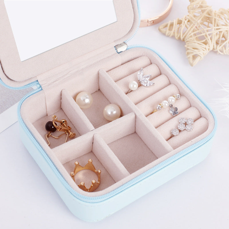 Travel Jewelry Case for Women – Mini Portable Organizer Box for Earrings, Rings & Accessories