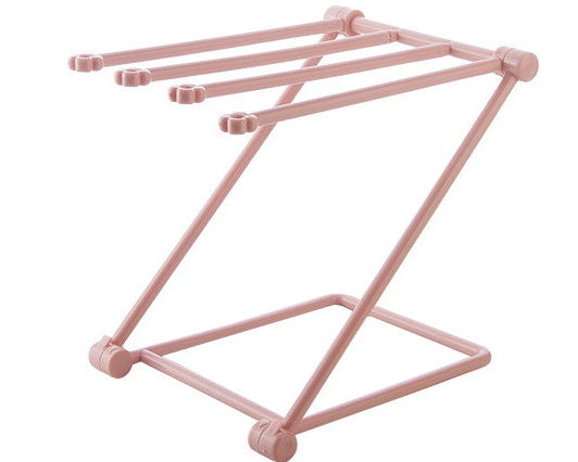 Foldable Dishcloth Shelf Rack – Kitchen Gadget for Dish Towels & Storage
