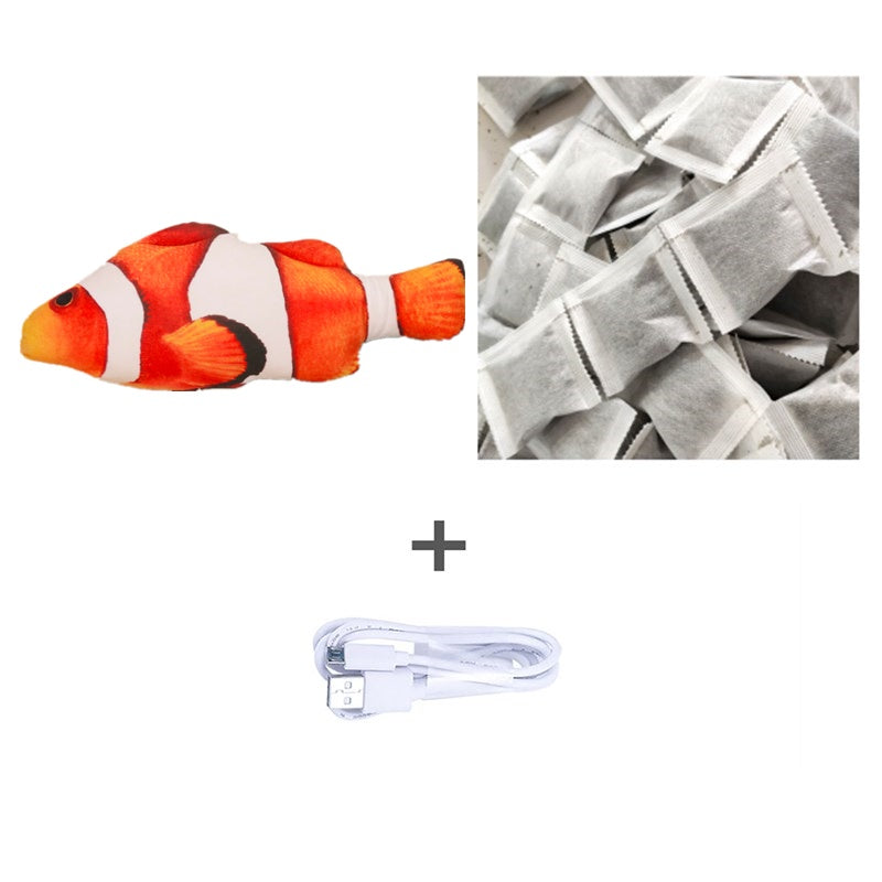 Indoor Cat Electric Fish Toy – Interactive Moving Simulation Toy for Exercise & Play