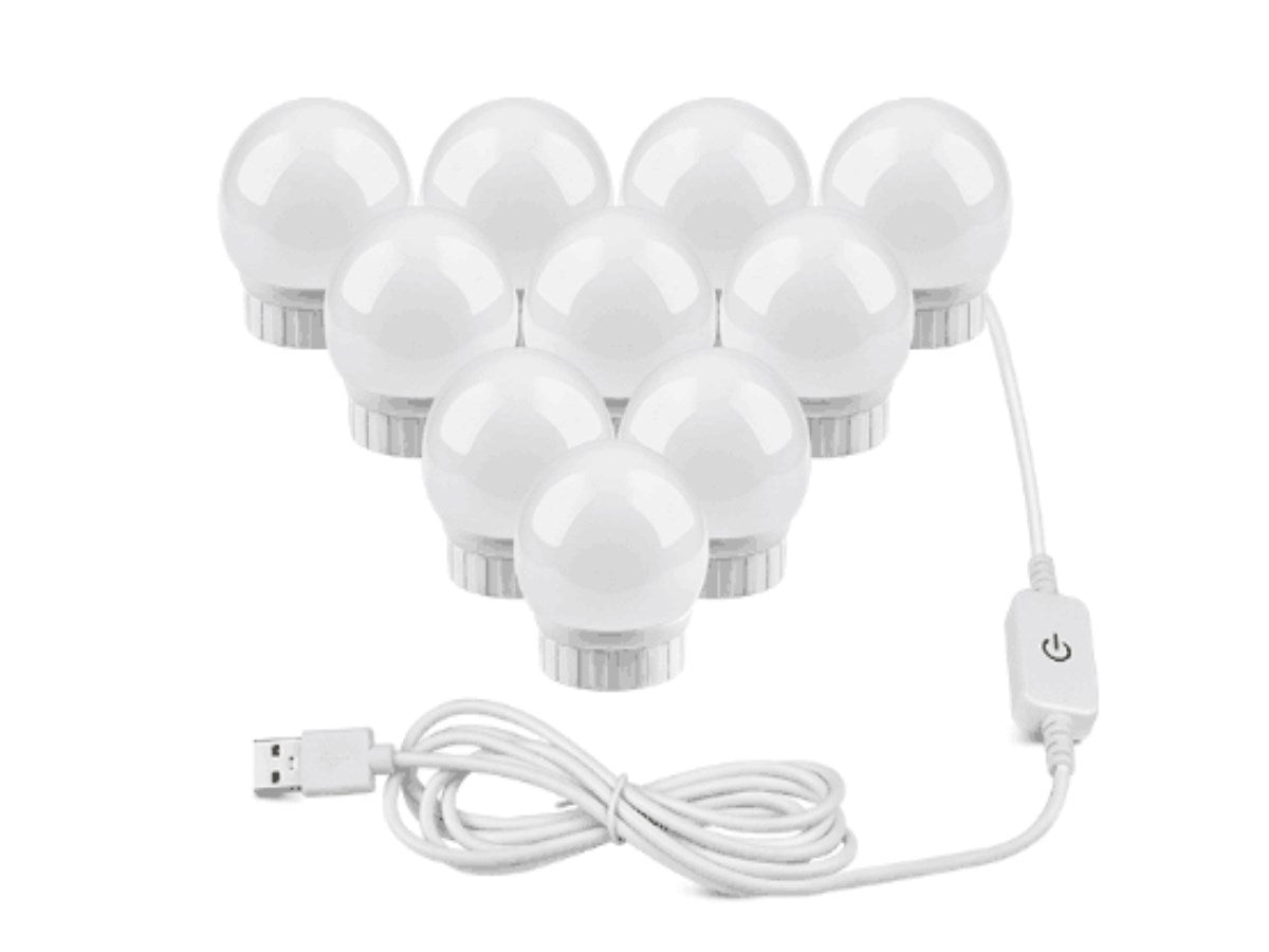 Dimmable USB LED Mirror Light Bulb – Touch Control Makeup Vanity Lamp