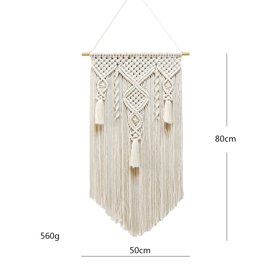 Boho Nordic Wall Hanging Tapestry – Cotton Rope Woven Home Decor for Modern Interior Design