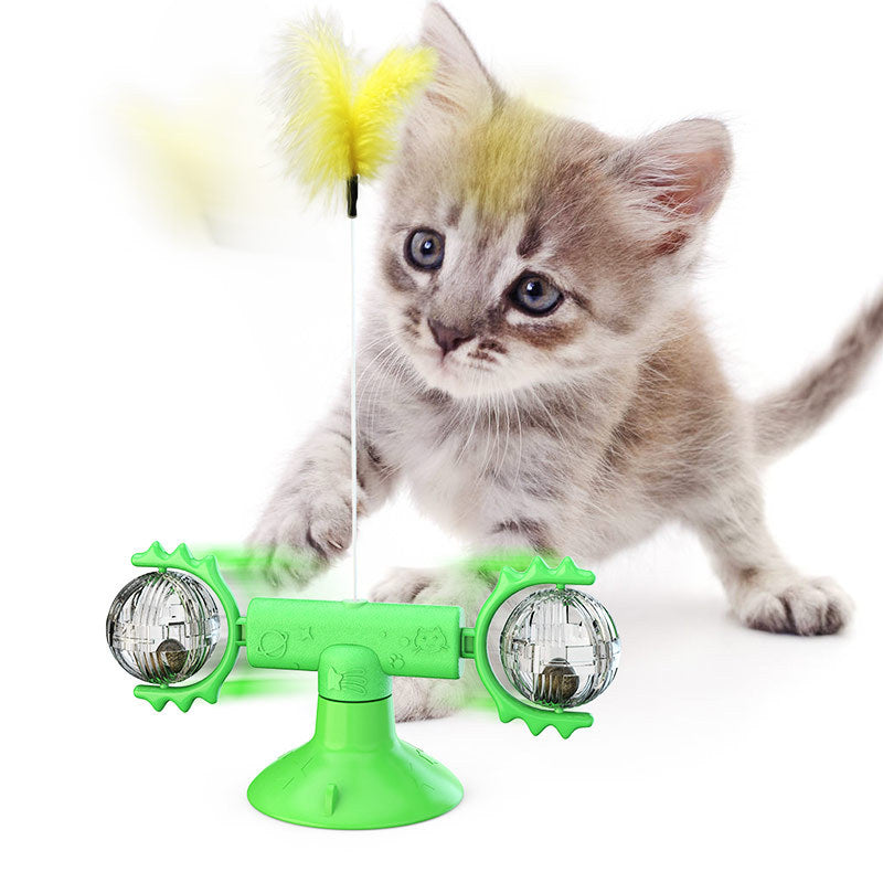 Interactive Cat Scratching Windmill – Teeth Cleaning & Play Pet Toy