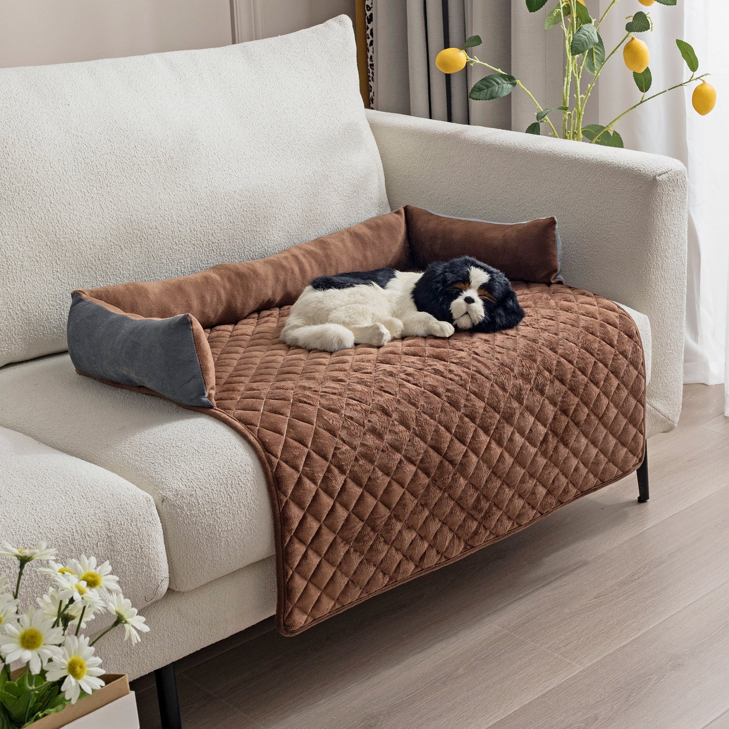 Pet Sofa Bed for Large Dogs – Cozy Comfort Cushion & Furniture Shield