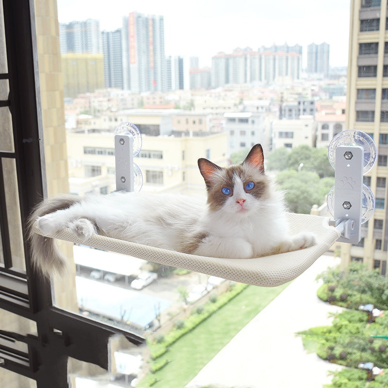 Cat Window Hammock Suction Cup Bed – Space Saving Sunbathing Perch for Indoor Cats