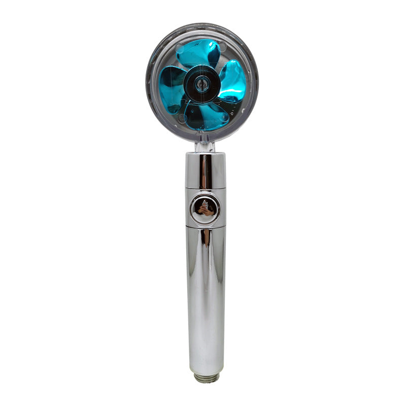 Strong Pressure Shower Head – Turbo Propeller Water Saving Handheld Spray