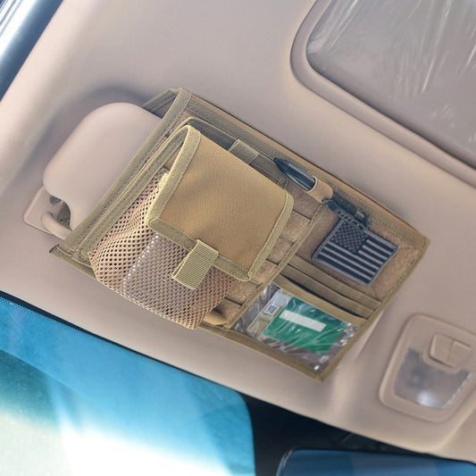 Universal Car Visor Organizer – Multi-Pocket Storage Panel for Vehicle Accessories