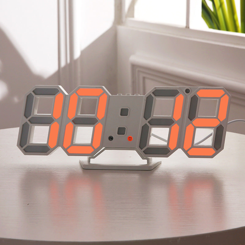 Modern 3D LED Digital Wall Clock – Minimalist Home & Office Decor