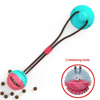 Interactive Dog Tug Toy with Suction Cup – Teeth Cleaning Chew Ball for Aggressive Chewers
