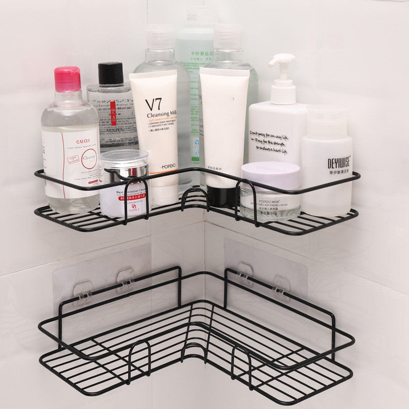 Corner Wall Shelf for Bathroom & Shower – Sleek Wrought Iron Storage Rack