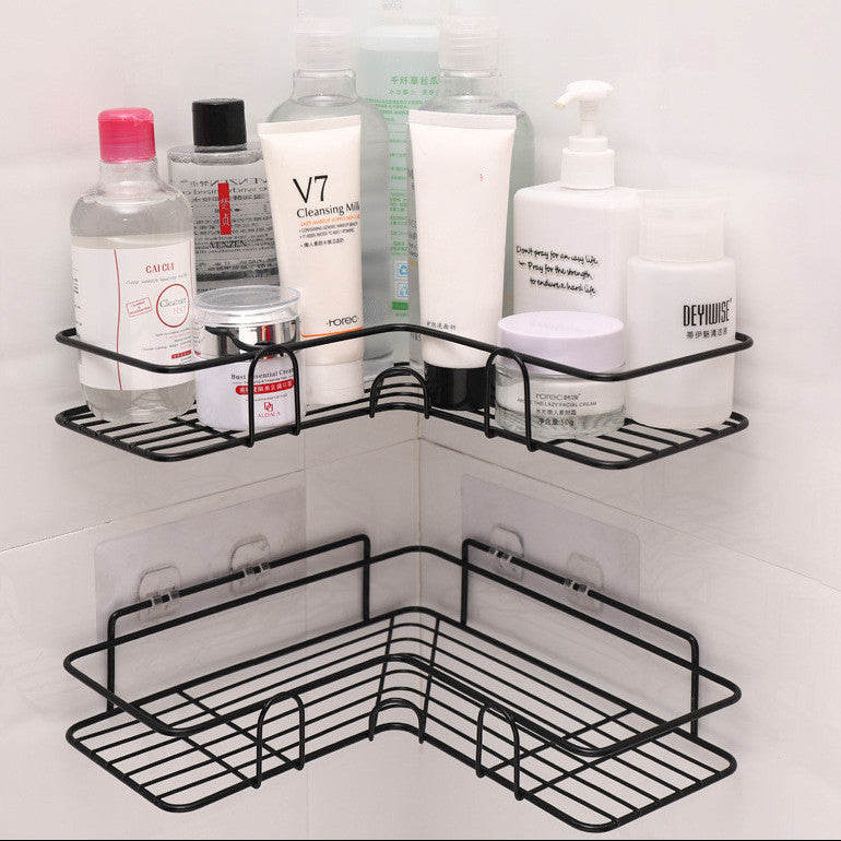 Corner Wall Shelf for Bathroom & Shower – Sleek Wrought Iron Storage Rack