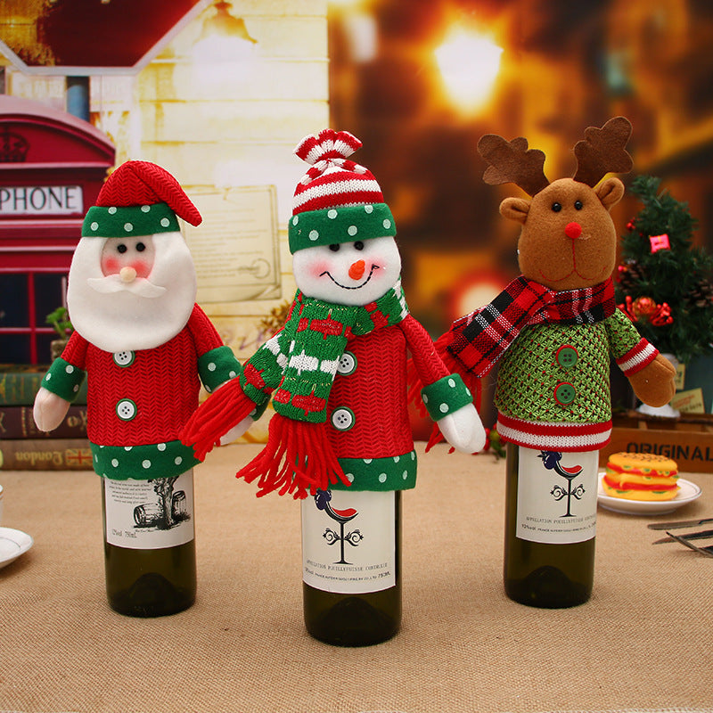 Christmas Wine Bottle Covers for Holiday Cheer