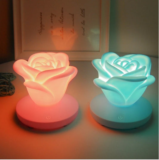 Touch Control Rose Night Light – Romantic LED Lamp for Bedroom