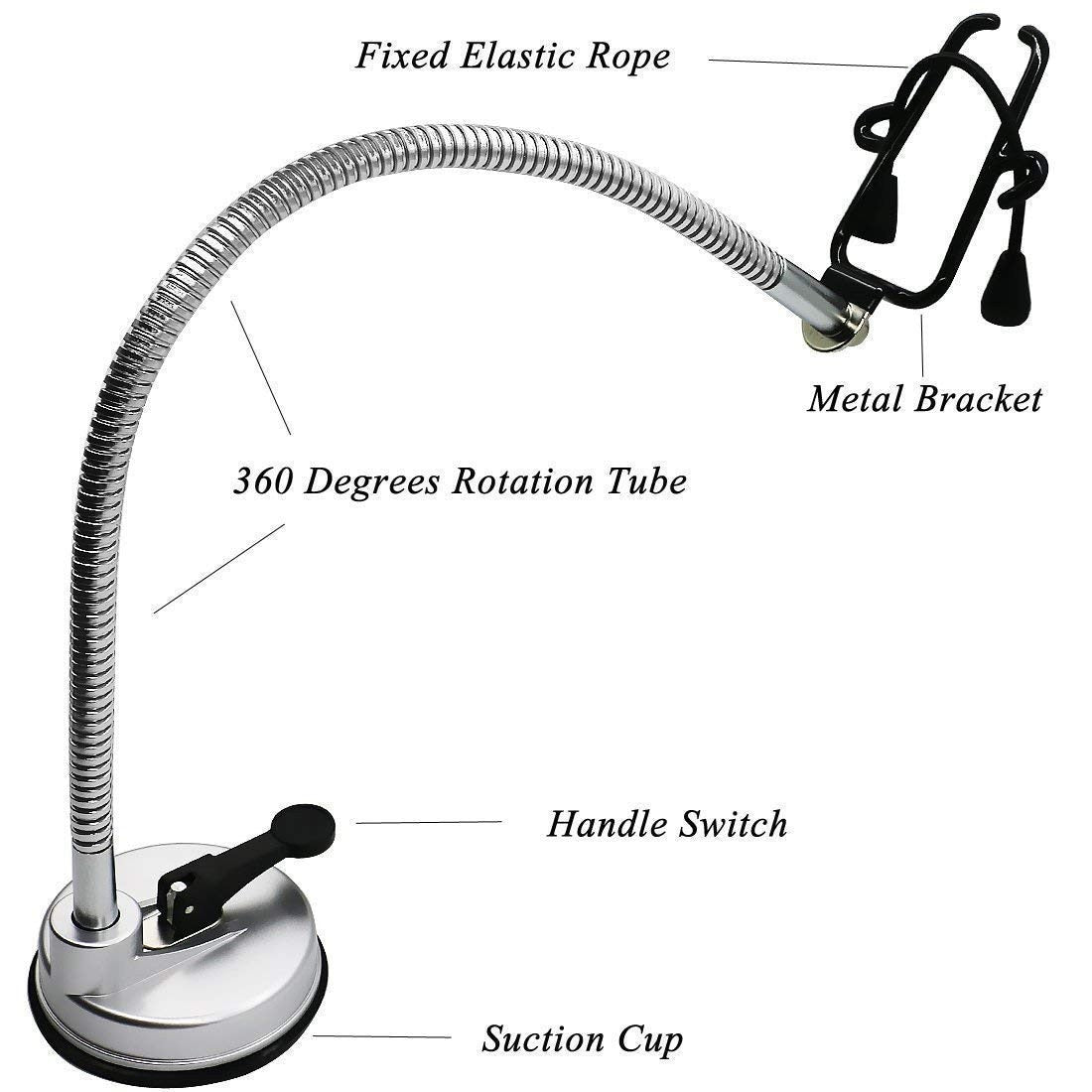 Space-Saving Hair Dryer Holder – 360° Rotating Lazy Stand for Easy Styling