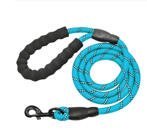 Adjustable Reflective Dog Leash – Durable Nylon Lead for Safe Night Walking