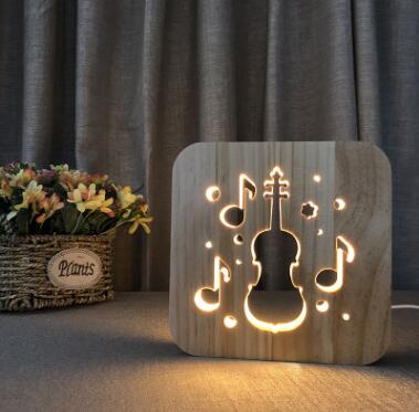 Music Note 3D LED Lamp – USB Night Light for Bedroom Decor