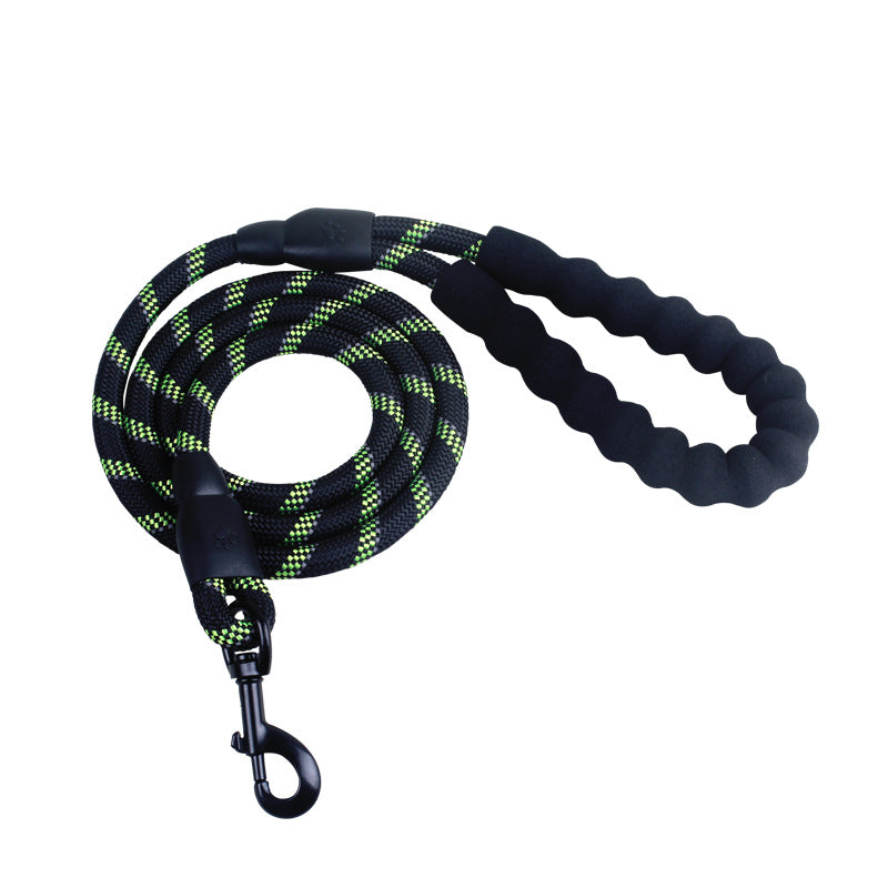 Adjustable Reflective Dog Leash – Durable Nylon Lead for Safe Night Walking