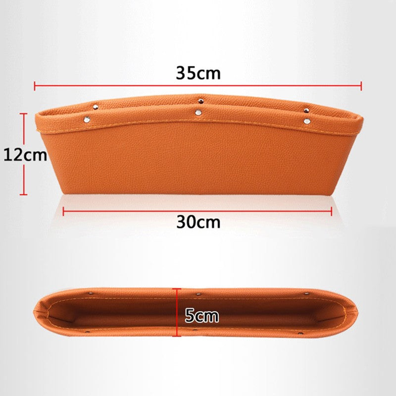 Car Seat Gap Organizer PU Leather – Auto Storage Box Caddy Catcher | Car Accessories