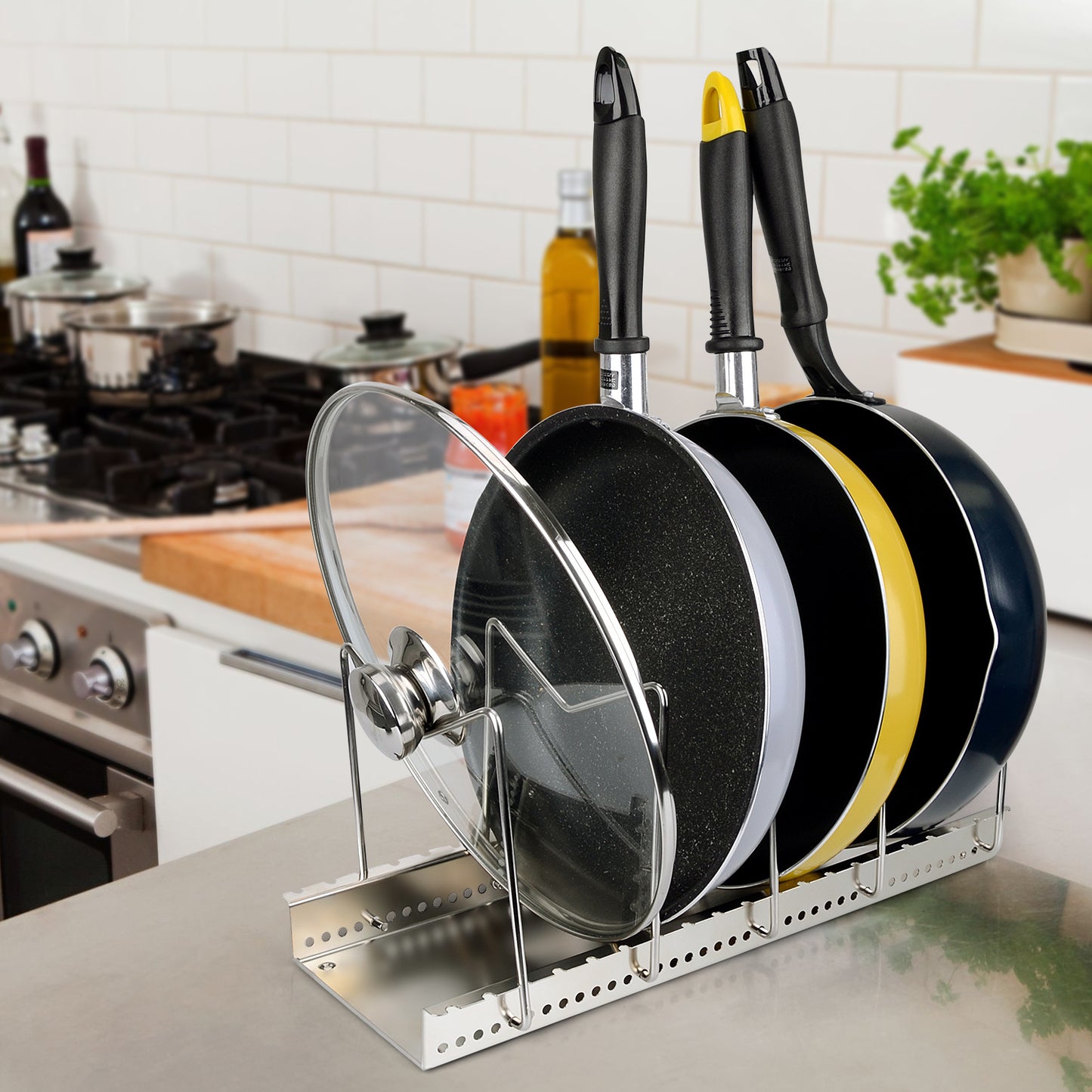 Compact Kitchen Storage Rack – Smart Counter Organizer for Small Space Living